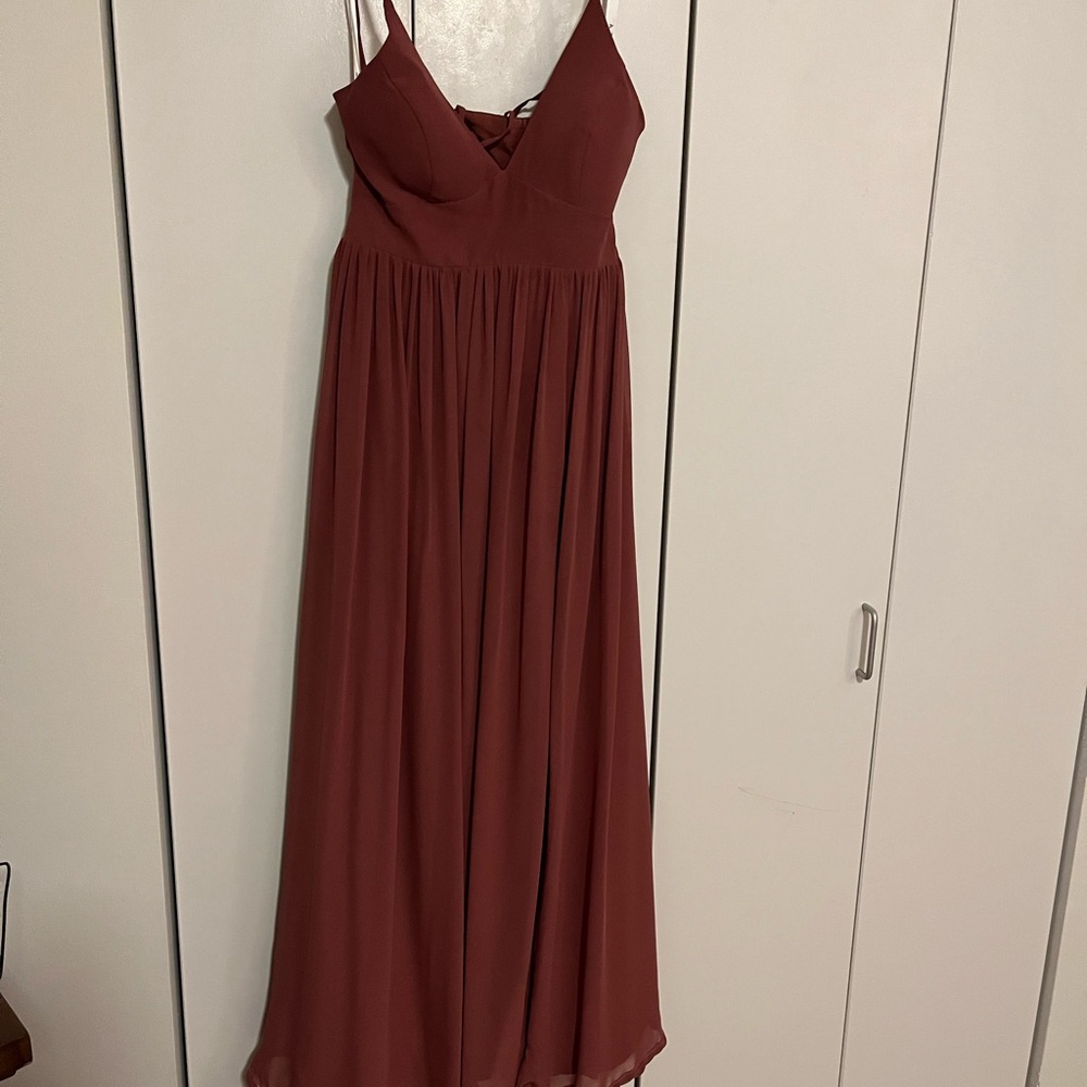 Azazie Terracotta Bridesmaid Dress